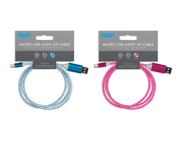 Micro Light Up Charging Cable - 5056170350624