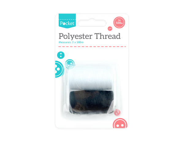 Polyester Thread 500m - 2 Pack