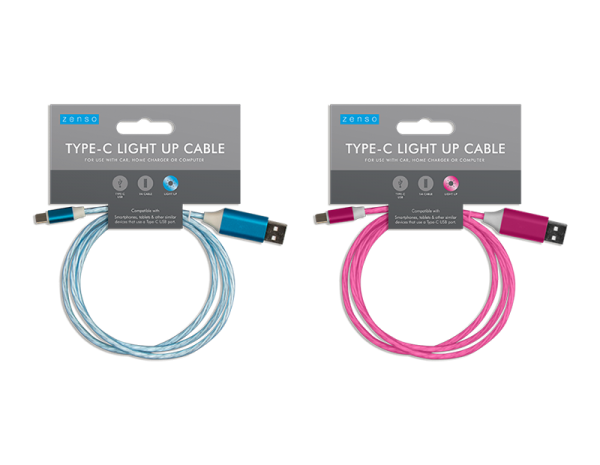 Type-C Light Up Charging Cable - 5056170350600